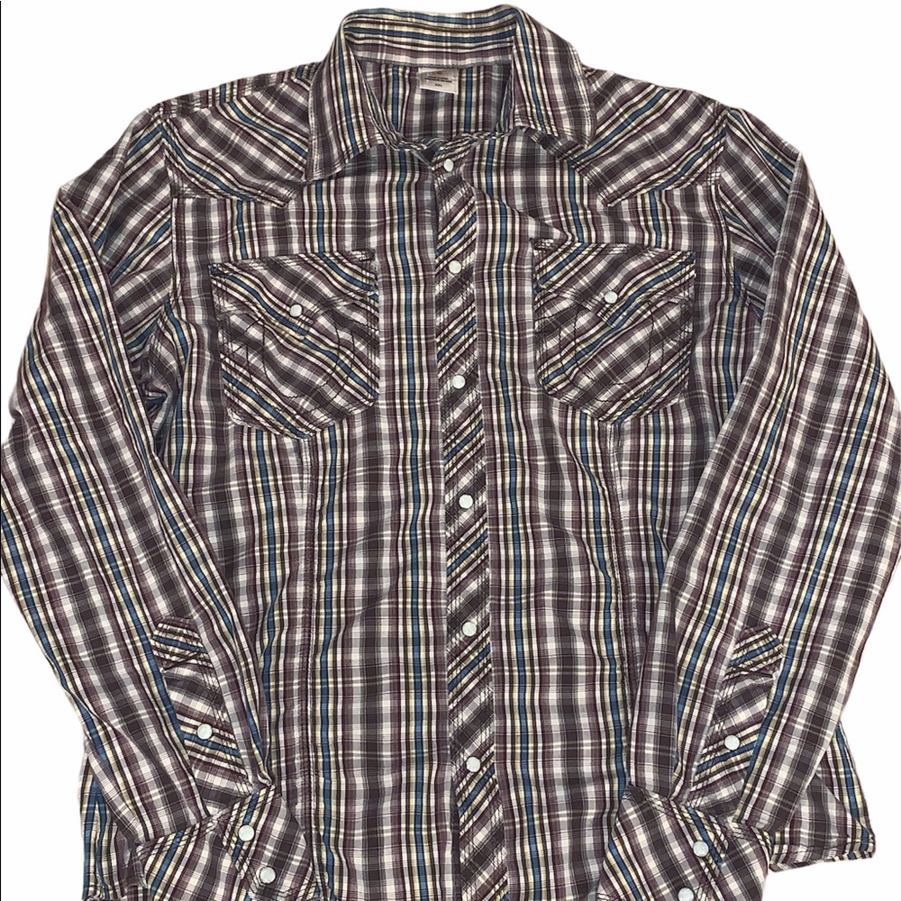 True religion western pearl snap shirt size XXL